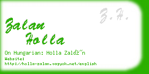 zalan holla business card